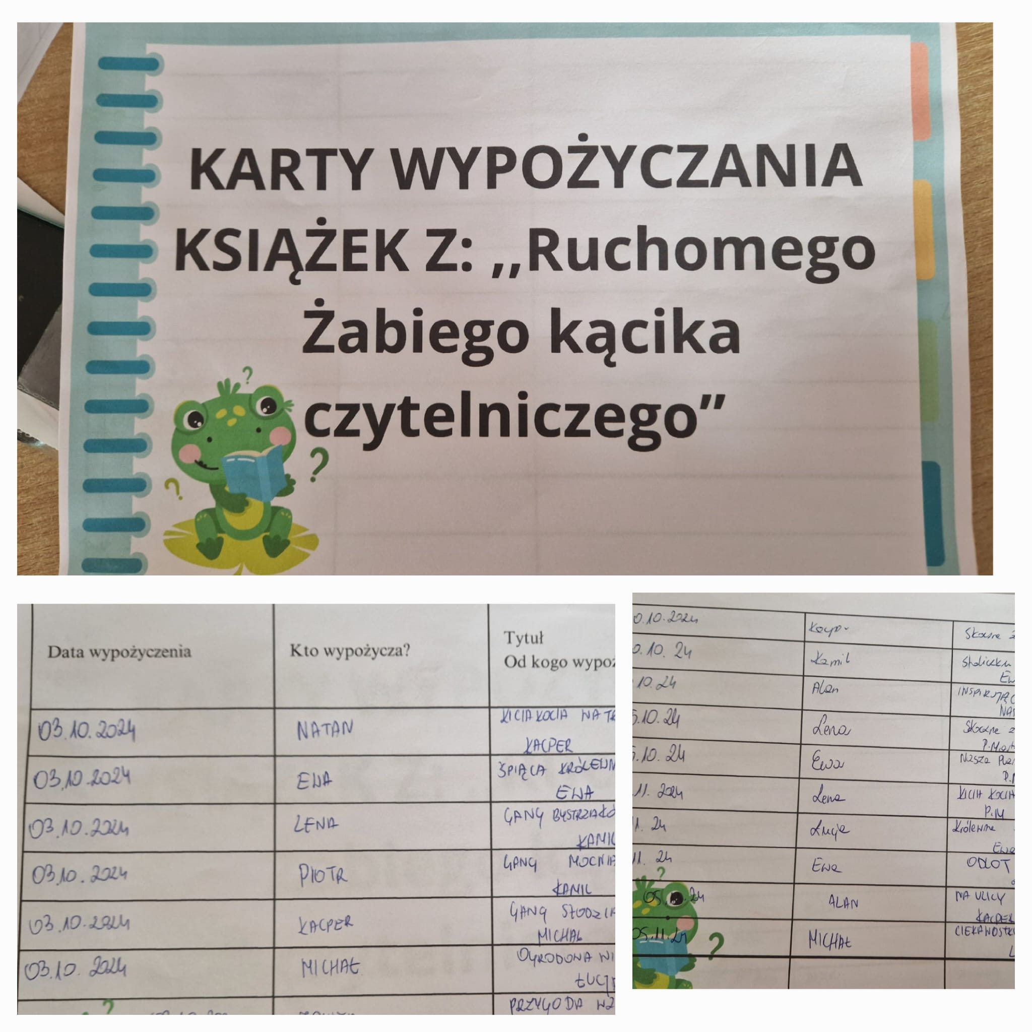 Realizacja autorskiego programu:                        „Żabki Oczytane .                                                       Uważnie czytam i uważnie słucham.”